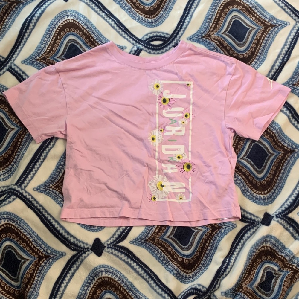 Jordan Light Pink Floral Graphic Tee